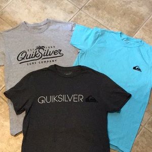 3 Quiksilver T-shirts—Great Deal! Mens Small